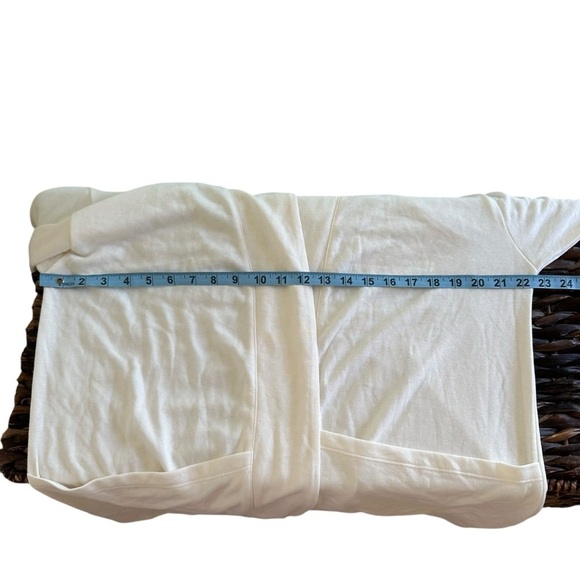 NWT J Crew Factory size Large Cream Modal Knit Open Front Wrap Cardigan Work New - Picture 4 of 9